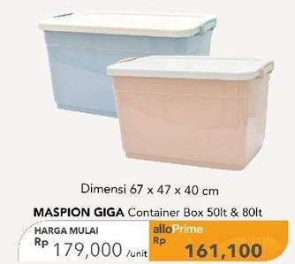 Promo Harga Maspion Giga Container Box  - Carrefour