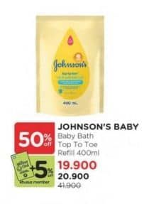 Promo Harga Johnsons Baby Wash Top To Toe 400 ml - Watsons