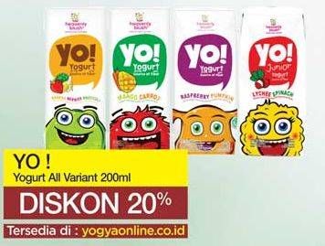 Promo Harga HEAVENLY BLUSH Yo Yoghurt All Variants 200 ml - Yogya