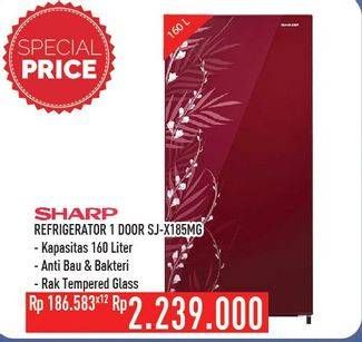 Promo Harga SHARP SJ-X185MG | Kulkas 1 Pintu  - Hypermart