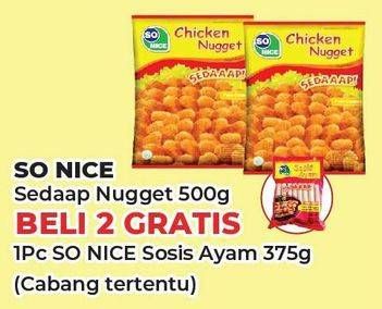 Promo Harga SO NICE Sedaap Chicken Nugget 500 gr - Yogya
