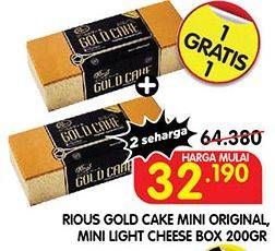 Promo Harga RIOUS GOLD Cake Light Cheese, Original Mini  - Superindo