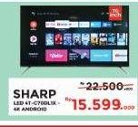 Promo Harga Sharp 4T-C70DL1X 4K Android TV  - Yogya
