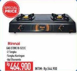 Promo Harga Rinnai RI 522C | Gas Stove  - Hypermart