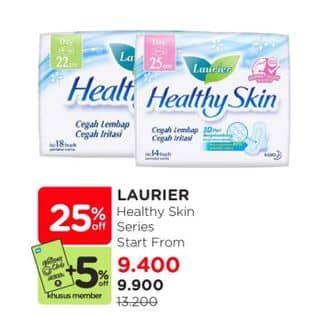 Promo Harga Laurier Healthy Skin Day Wing 22cm 9 pcs - Watsons