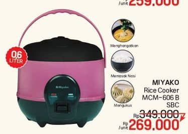 Miyako MCM-606 B Magic Com  Diskon 22%, Harga Promo Rp269.000, Harga Normal Rp349.000, - Menghangatkan, Menanak Nasi, Mengukus
- SBC
- Kapasitas 0,6 Liter