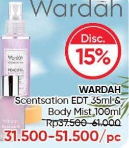 Promo Harga WARDAH Scentsation EDT & Body Mist  - Guardian