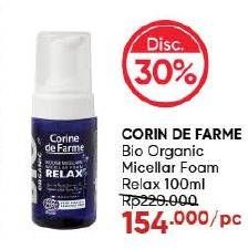 Promo Harga Corine De Farme Bio Organic Micellar Foam Relax 100 ml - Guardian