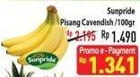 Promo Harga SUNPRIDE Pisang Cavendish per 100 gr - Hypermart