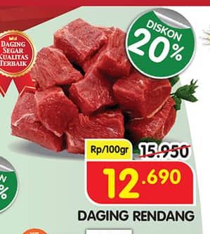 Promo Harga Daging Rendang Sapi per 100 gr - Superindo