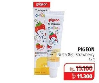 Promo Harga PIGEON Toothpaste for Children Strawberry 45 gr - Lotte Grosir