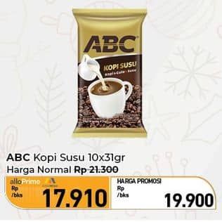 Promo Harga ABC Kopi Susu per 10 sachet 31 gr - Carrefour