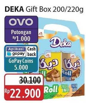 Promo Harga Dua Kelinci Deka Wafer Roll per 2 kaleng 200 gr - Alfamidi