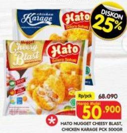 Harga HATO Nugget Cheesy Blast, Chicken Karage Pck 500gr