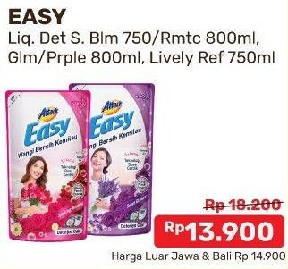 Promo Harga ATTACK Easy Detergent Liquid Sparkling Blooming, Lively Energetic, Romantic Flowers, Purple Blossom 750 ml - Alfamart