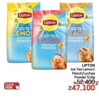 Promo Harga Lipton Iced Tea Lemon, Peach, Lychee 510 gr - LotteMart
