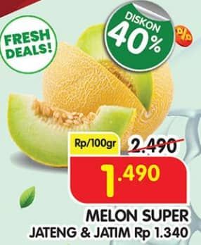 Promo Harga Melon Super per 100 gr - Superindo