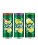 Promo Harga GREEN SANDS Minuman Soda Lemon Grape, Lime Apple, Lime Lychee 250 ml - Carrefour