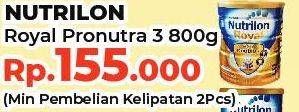 Promo Harga NUTRILON Royal 3 Susu Pertumbuhan 800 gr - Yogya