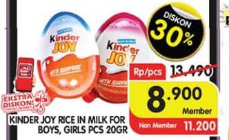 Promo Harga Kinder Joy Chocolate Crispy Girls, Boys 20 gr - Superindo