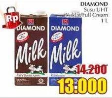 Promo Harga DIAMOND Milk UHT Coklat, Full Cream 1000 ml - Giant