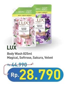 Promo Harga LUX Botanicals Body Wash Soft Rose, Sakura Bloom, Magical Orchid, Velvet Jasmine 825 ml - Hypermart