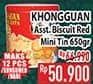 Promo Harga Khong Guan Assorted Biscuit Red Mini 650 gr - Hypermart
