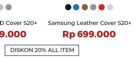 Promo Harga Casing Samsung Leather Cover S20+  - Erafone