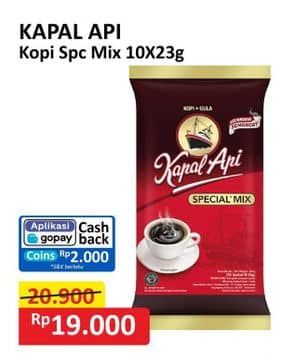 Promo Harga Kapal Api Kopi Bubuk Special Mix per 10 sachet 24 gr - Alfamart