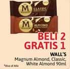 Promo Harga Walls Magnum Almond, Classic, White Almond 90 ml - Alfamidi