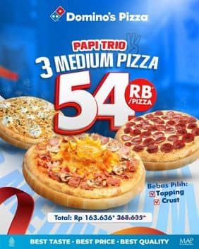 Promo Harga Papi Trio  - Domino Pizza