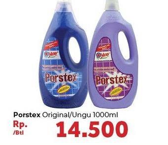 Promo Harga YURI PORSTEX Pembersih Porselen Biru, Ungu 1000 ml - Carrefour