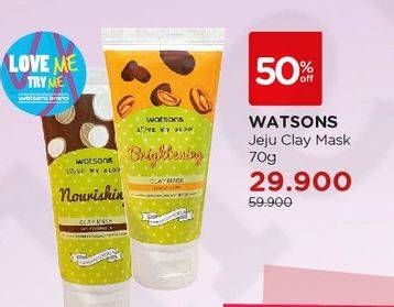 Promo Harga WATSONS Love My Glow Clay Mask Jeju 70 gr - Watsons