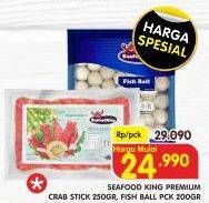 Promo Harga SEAFOOD KING Premium Crab Stick 250gr/SEAFOOD King Fish Ball 200gr  - Superindo