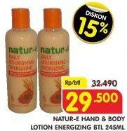 Promo Harga NATUR-E Hand Body Lotion Daily Nourishing Nourish Energizing 245 ml - Superindo
