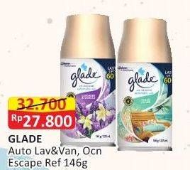 Promo Harga GLADE Matic Spray Refill Lavender, Ocean Escape 146 gr - Alfamart