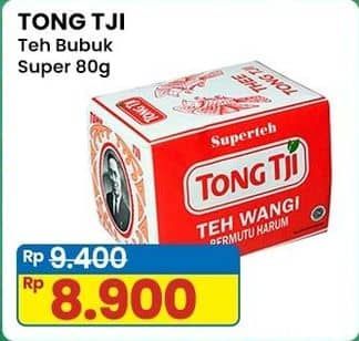 Promo Harga Tong Tji Teh Bubuk Super 80 gr - Indomaret