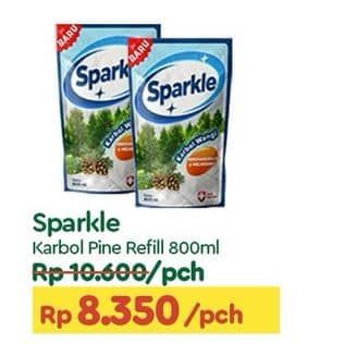 Promo Harga Sparkle Karbol Wangi (Pine) 800 ml - TIP TOP