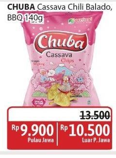 Promo Harga Chuba Cassava Chips BBQ, Sambal Balado 140 gr - Alfamidi