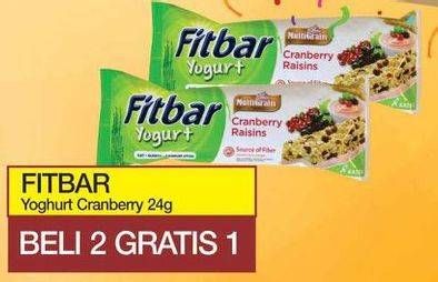 Promo Harga FITBAR Makanan Ringan Sehat Yoghurt Canberry 24 gr - Yogya