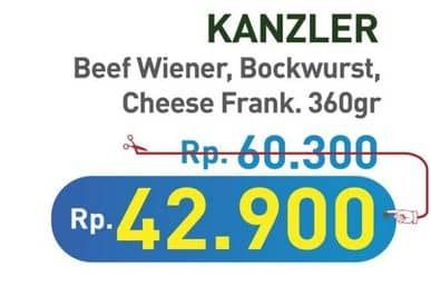 Promo Harga Kanzler Beef Wiener/Bockwurst/Frankfurter  - Hypermart
