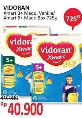 Promo Harga VIDORAN Xmart 3+ Madu, Vanilla/ Xmart 5+ Madu 725 g  - Alfamidi