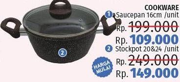 Promo Harga Cookware Stockpot 20, Stockpot 24  - LotteMart