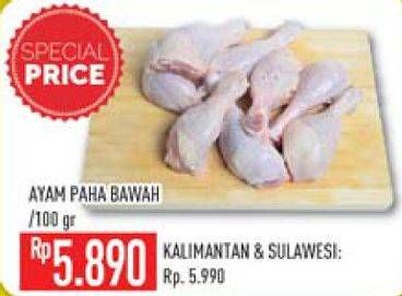 Promo Harga Ayam Paha Bawah per 100 gr - Hypermart