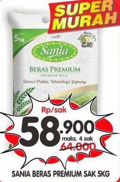 Promo Harga Sania Beras Premium 5 kg - Superindo