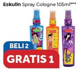 Promo Harga ESKULIN Spray Cologne 105 ml - Carrefour
