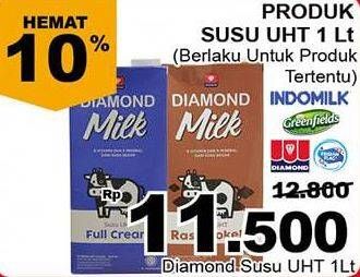 Promo Harga DIAMOND Milk UHT 1000 ml - Giant