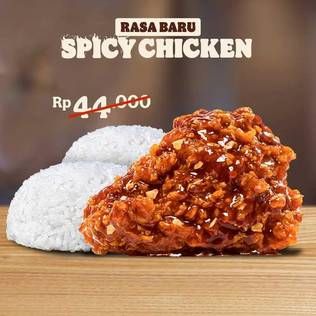 Promo Harga Blitz 1 Ayam Spicy + 2 Nasi  - Burger King