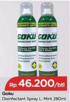 Promo Harga GOKU Disinfectant Spray L. Mint 280 ml - TIP TOP