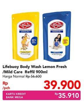 Promo Harga LIFEBUOY Body Wash Lemon Fresh, Mild Care 900 ml - Carrefour
